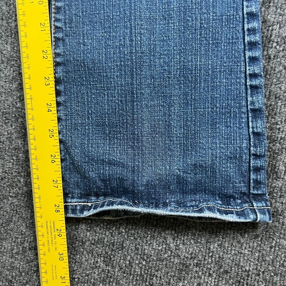 Levi's 518 Superlow Bootcut Jeans Women 29x28 Blue Denim Cotton Stretch Low Rise - Picture 5 of 15